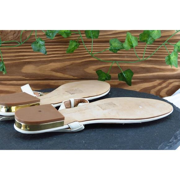 Banana Republic Sz 9 M Off white Thong Synthetic Women Sandals - Picture 8 of 10